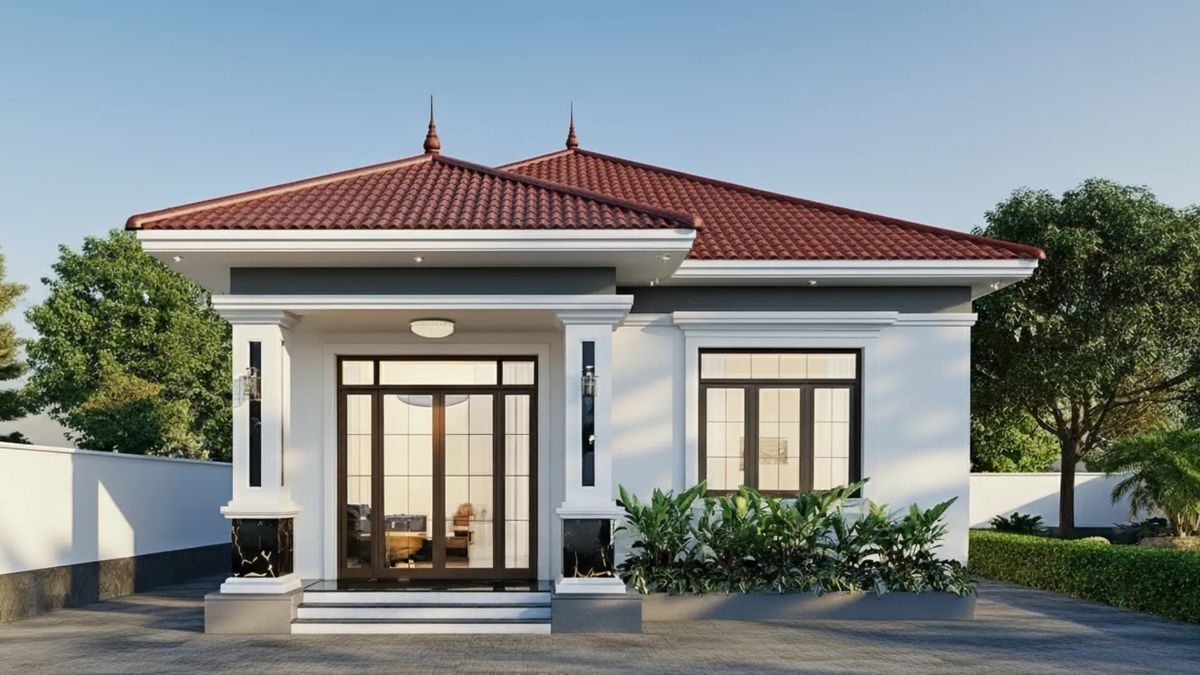 Mẫu nhà mái Nhật - 8x14m