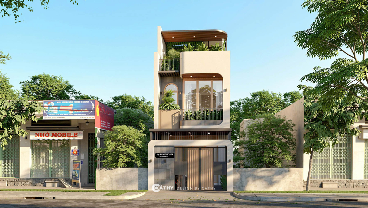 Mẫu nhà phố Queenie House 4,5x17,6m