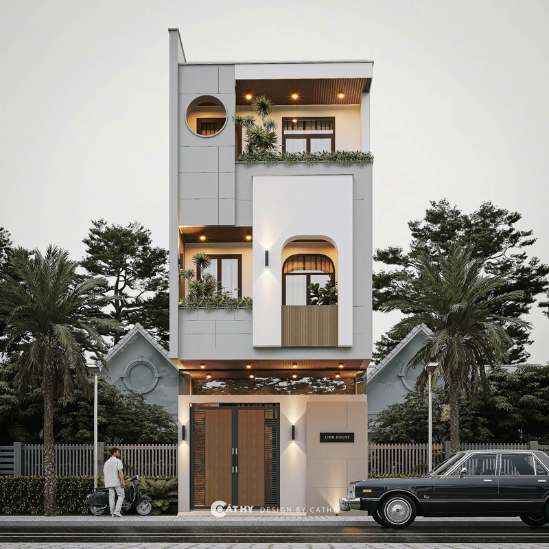 Mẫu nhà phố 3 tầng - 5x17,3m